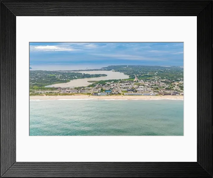 Framed Print : aerial view of montauk from the ocean Framed Print : aerial view of montauk from the ocean