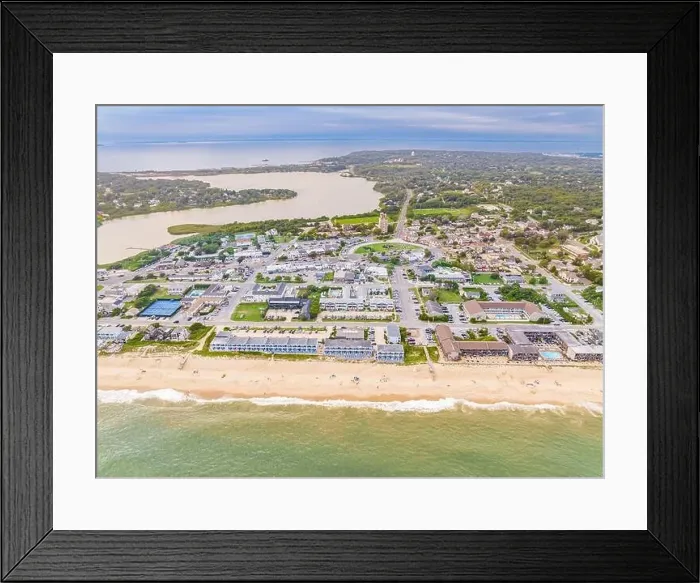 Framed Print : aerial view of montauk from the ocean Framed Print : aerial view of montauk from the ocean