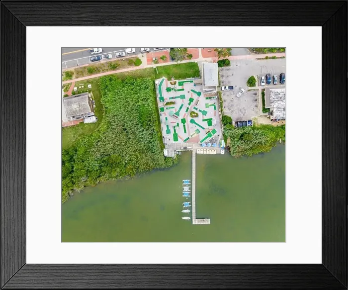 Framed Print : aerial view of a miniature golf course in Montauk, NY Framed Print : aerial view of a miniature golf course in Montauk, NY