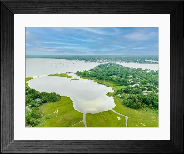 Framed Print : aerial view of north haven and sag harbor Framed Print : aerial view of north haven and sag harbor