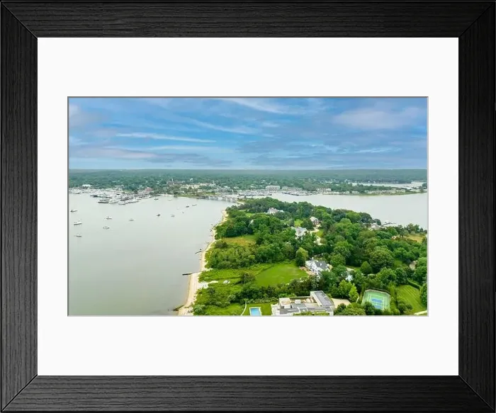Framed Print : aerial view of north haven and sag harbor Framed Print : aerial view of north haven and sag harbor
