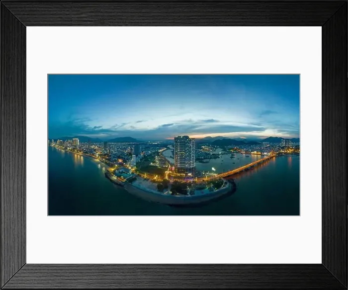 Framed Print : July 4, 2023: panoramic view of the coastal city of Nha Trang, Vietnam Framed Print : July 4, 2023: panoramic view of the coastal city of Nha Trang, Vietnam