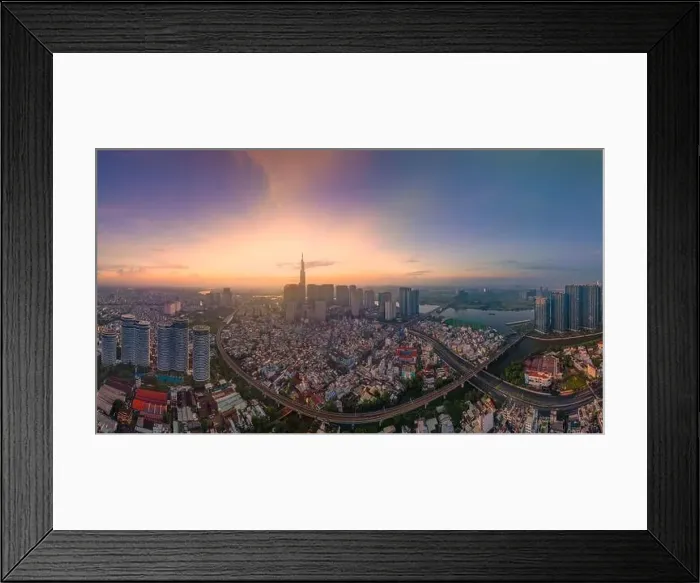Framed Print : June 30, 2023: panoramic view of Landmark residential area Framed Print : June 30, 2023: panoramic view of Landmark residential area