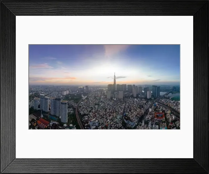 Framed Print : June 30, 2023: panoramic view of Landmark residential area Framed Print : June 30, 2023: panoramic view of Landmark residential area