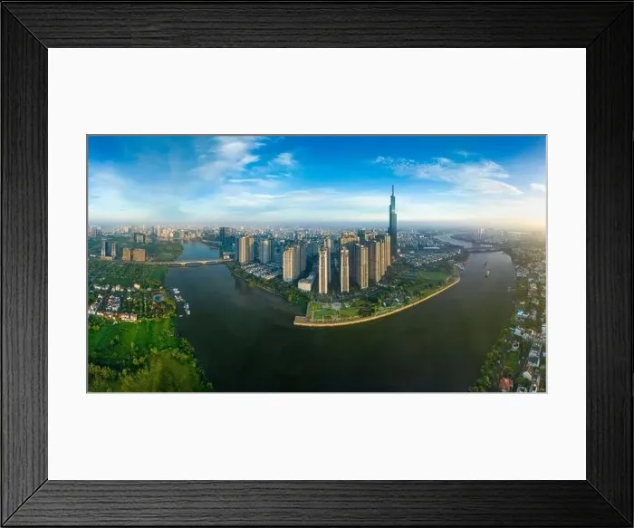 Framed Print : June 30, 2023: panoramic view of Landmark residential area Framed Print : June 30, 2023: panoramic view of Landmark residential area