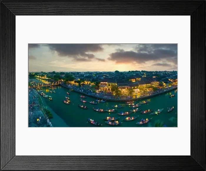 Framed Print : June 17, 2023: panoramic view of Hoi An ancient town, Quang Nam province, Vietnam Framed Print : June 17, 2023: panoramic view of Hoi An ancient town, Quang Nam province, Vietnam