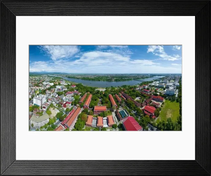 Framed Print : June 15, 2023: Hue National School scene, Hue city, Vietnam