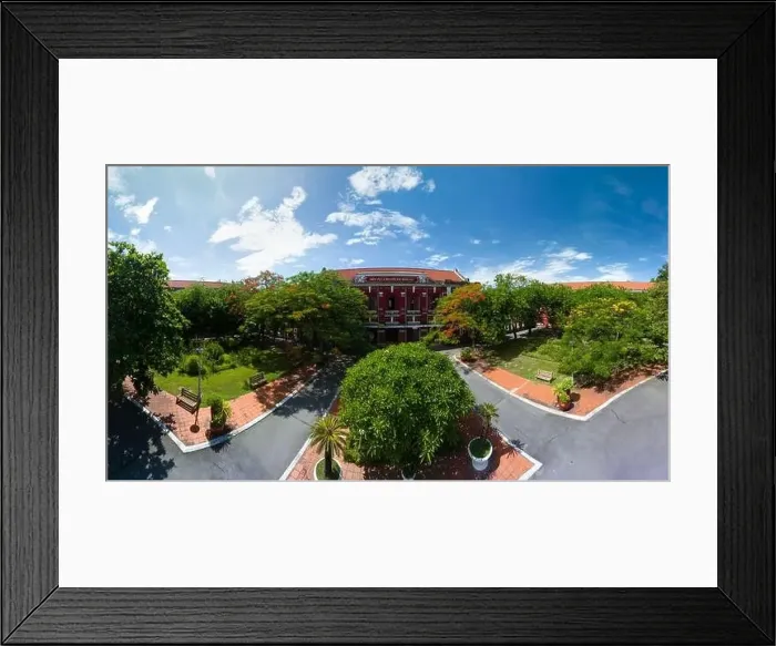 Framed Print : June 15, 2023: Hue National School scene, Hue city, Vietnam Framed Print : June 15, 2023: Hue National School scene, Hue city, Vietnam