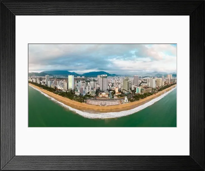Framed Print : July 4, 2023: panoramic view of the coastal city of Nha Trang, Vietnam Framed Print : July 4, 2023: panoramic view of the coastal city of Nha Trang, Vietnam