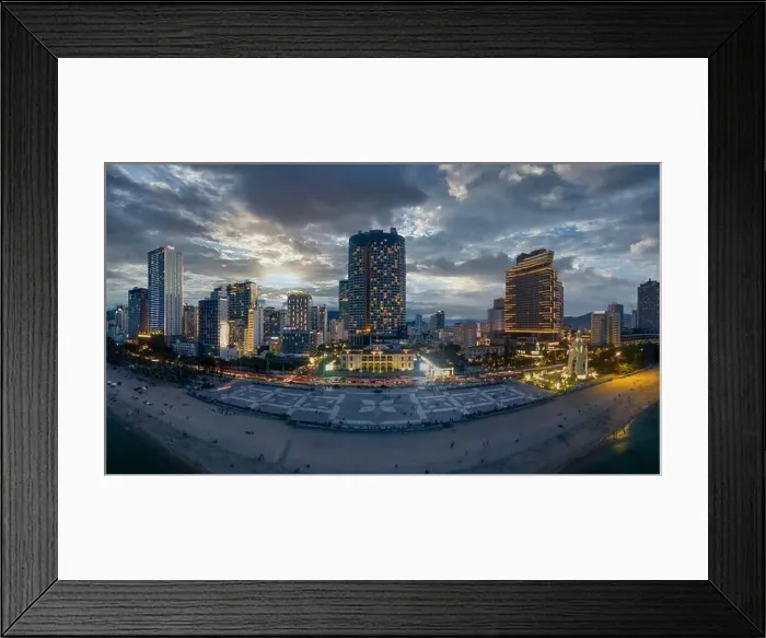 Framed Print : July 4, 2023: panoramic view of the coastal city of Nha Trang, Vietnam Framed Print : July 4, 2023: panoramic view of the coastal city of Nha Trang, Vietnam