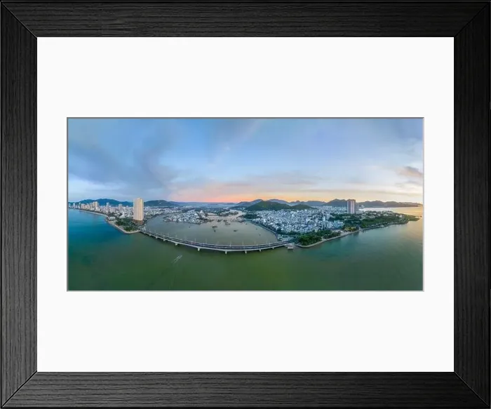Framed Print : July 4, 2023: panoramic view of the coastal city of Nha Trang, Vietnam Framed Print : July 4, 2023: panoramic view of the coastal city of Nha Trang, Vietnam