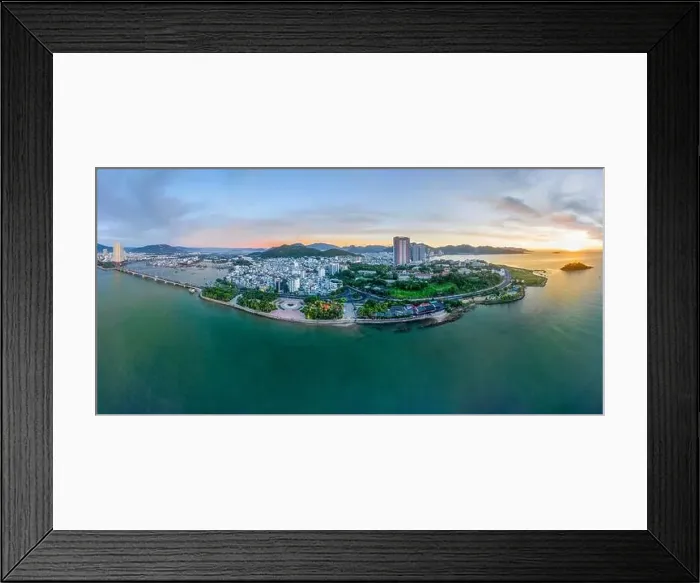 Framed Print : July 4, 2023: panoramic view of the coastal city of Nha Trang, Vietnam Framed Print : July 4, 2023: panoramic view of the coastal city of Nha Trang, Vietnam