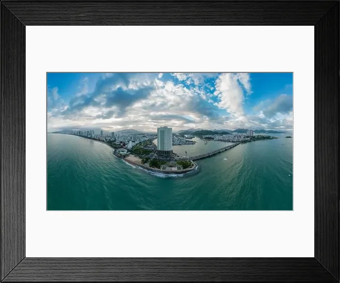 Framed Print : July 4, 2023: panoramic view of the coastal city of Nha Trang, Vietnam Framed Print : July 4, 2023: panoramic view of the coastal city of Nha Trang, Vietnam