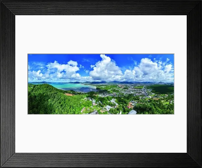 Framed Print : Aerial view drone photography High angle view of Phuket city near the sea Framed Print : Aerial view drone photography High angle view of Phuket city near the sea