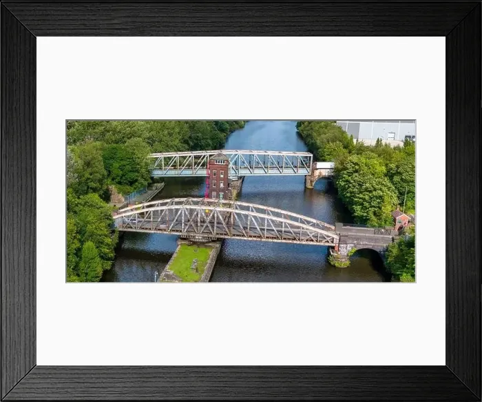 Framed Print : Barton Swinging Bridge over Manchester canal Framed Print : Barton Swinging Bridge over Manchester canal