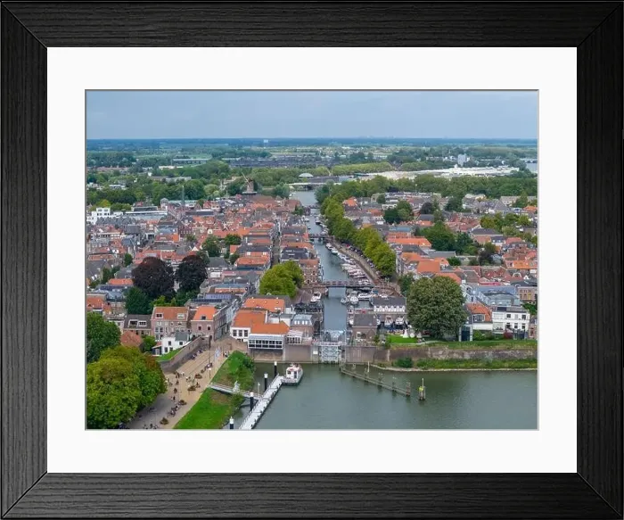 Framed Print : Aerial drone photo of Gorinchem. Gorinchem is a city in the Netherlands with a old city centre Framed Print : Aerial drone photo of Gorinchem. Gorinchem is a city in the Netherlands with a old city centre