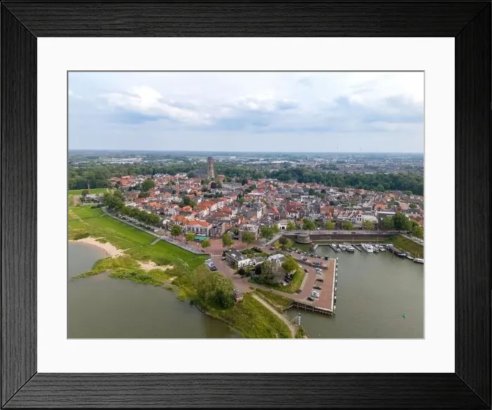 Framed Print : Aerial drone photo of the dutch city named Zaltbommel Framed Print : Aerial drone photo of the dutch city named Zaltbommel