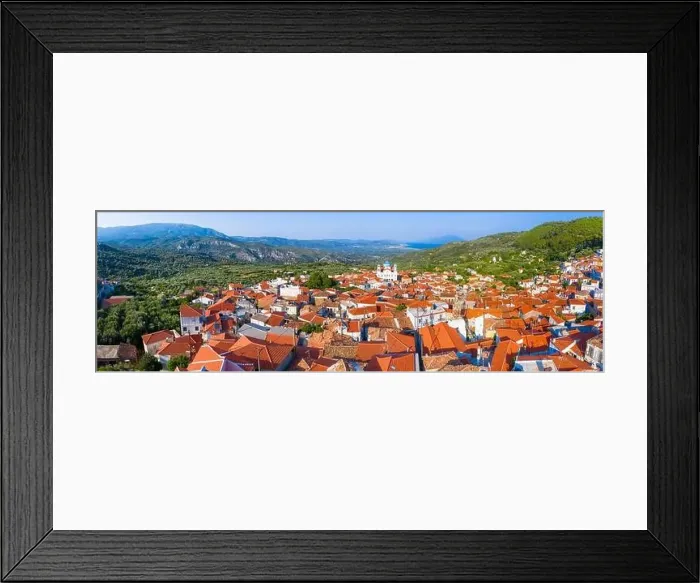 Framed Print : Traditional greek village of Pagondas on Samos island, Greece Framed Print : Traditional greek village of Pagondas on Samos island, Greece