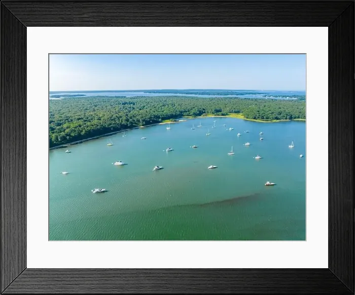 Framed Print : aerial view of coecles harbor Framed Print : aerial view of coecles harbor