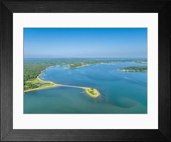 Framed Print : aerial view of the Smith-Taylor log cabin, shelter island, ny Framed Print : aerial view of the Smith-Taylor log cabin, shelter island, ny