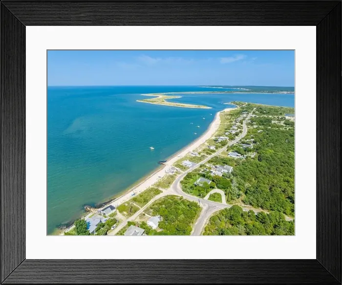 Framed Print : aerial view of the shore road area, east hampton, ny Framed Print : aerial view of the shore road area, east hampton, ny