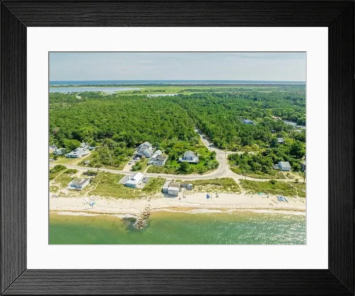 Framed Print : aerial view of the shore road area, east hampton, ny Framed Print : aerial view of the shore road area, east hampton, ny