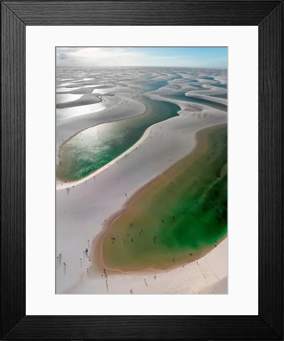 Framed Print : Aerial view of Lencois Maranhenses Framed Print : Aerial view of Lencois Maranhenses