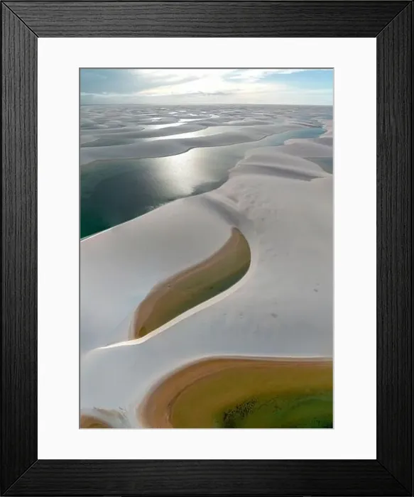 Framed Print : Aerial view of Lencois Maranhenses Framed Print : Aerial view of Lencois Maranhenses