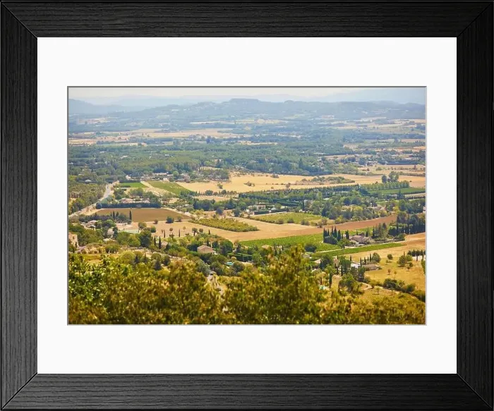 Framed Print : Aerial scenic Mediterranean landscape with cypresses, olive trees and vineyards in Provence, Southern France Framed Print : Aerial scenic Mediterranean landscape with cypresses, olive trees and vineyards in Provence, Southern France