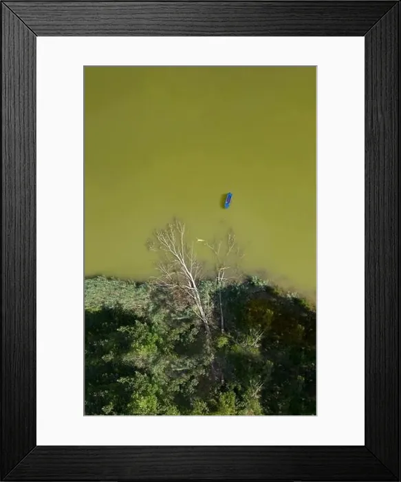 Framed Print : Middle aged woman swimming and having fun in the river beside a fallen tree Framed Print : Middle aged woman swimming and having fun in the river beside a fallen tree