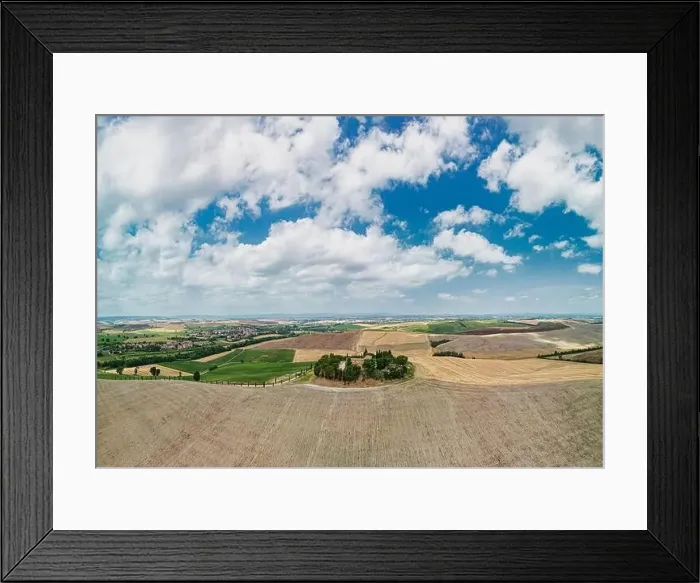 Framed Print : Typical Tuskany landscape with small road and cypress tree Framed Print : Typical Tuskany landscape with small road and cypress tree