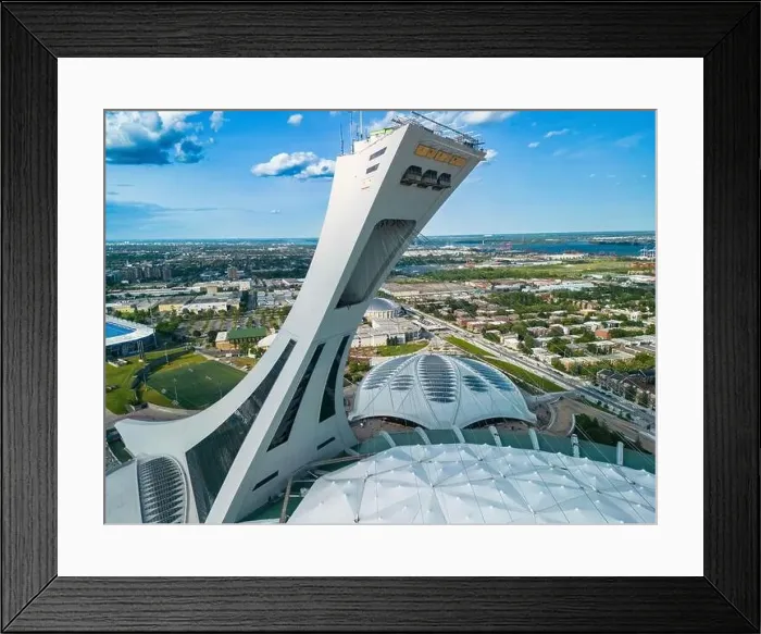 Framed Print : Aerial view of Montreal Olympic Stadium Framed Print : Aerial view of Montreal Olympic Stadium