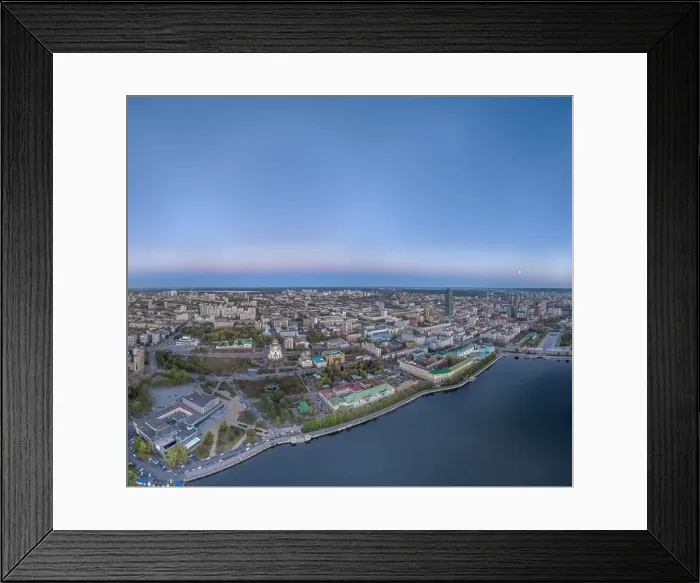 Framed Print : Embankment of the central pond and Plotinka Framed Print : Embankment of the central pond and Plotinka