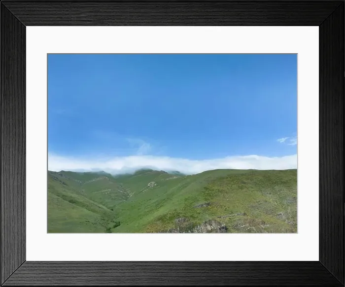 Framed Print : Aerial view mountain. Scenic aerial view mountain ridge