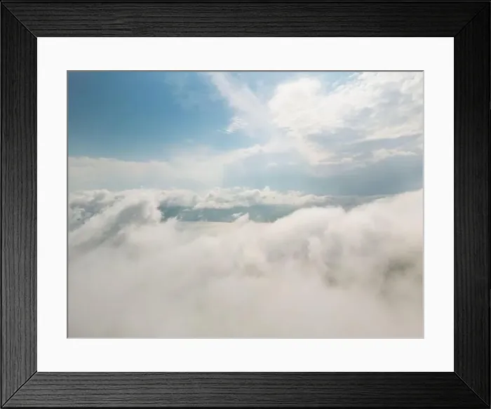 Framed Print : Aerial view White clouds in blue sky Framed Print : Aerial view White clouds in blue sky