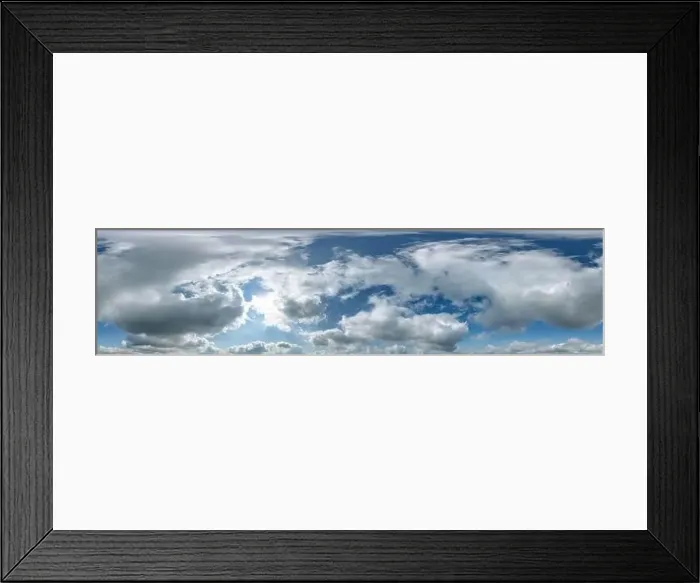 Framed Print : seamless cloudy blue skydome 360 hdri panorama view with awesome clouds with zenith for use in 3d graphics or game as Framed Print : seamless cloudy blue skydome 360 hdri panorama view with awesome clouds with zenith for use in 3d graphics or game as