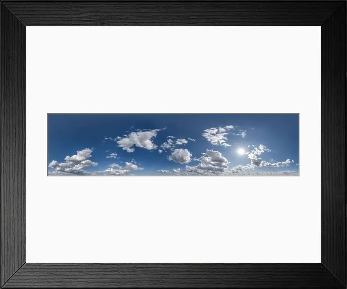 Framed Print : seamless cloudy blue skydome 360 hdri panorama view with awesome clouds with zenith for use in 3d graphics or game as Framed Print : seamless cloudy blue skydome 360 hdri panorama view with awesome clouds with zenith for use in 3d graphics or game as
