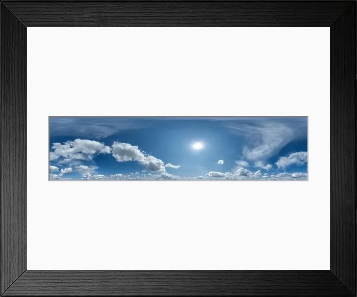 Framed Print : seamless cloudy blue skydome 360 hdri panorama view with awesome clouds with zenith for use in 3d graphics or game as Framed Print : seamless cloudy blue skydome 360 hdri panorama view with awesome clouds with zenith for use in 3d graphics or game as