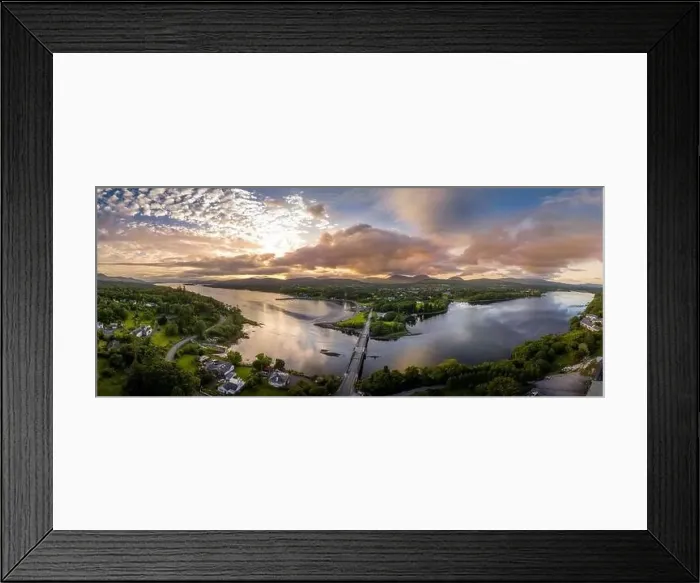 Framed Print : Aerial panorama view of Kenmare Bay at the entrance of the Ring of Kerry in Ireland
