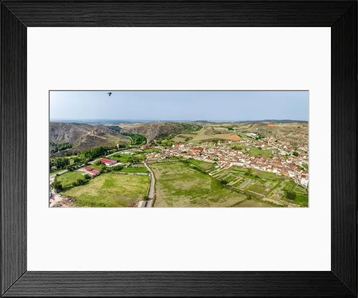 Framed Print : Panoramic aerial view of the city of Osma. Spain Framed Print : Panoramic aerial view of the city of Osma. Spain