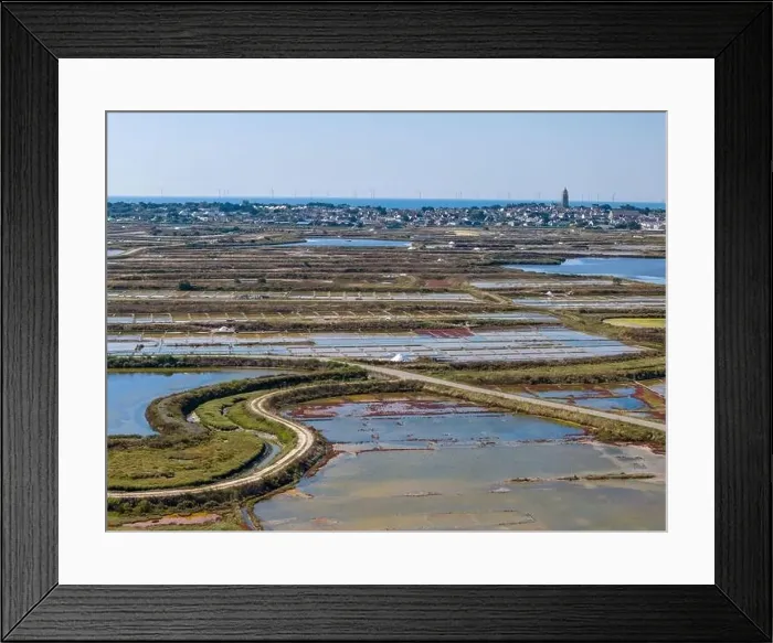 Framed Print : Aerial drone photo of the Guerande Salt Marshes in Bretagne, France Framed Print : Aerial drone photo of the Guerande Salt Marshes in Bretagne, France