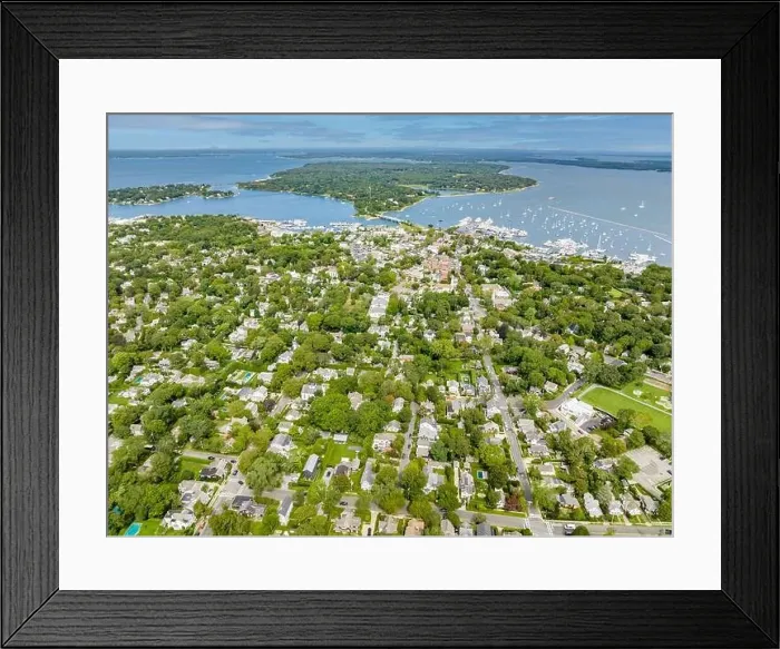 Framed Print : aerial view of sag Harbor, ny Framed Print : aerial view of sag Harbor, ny