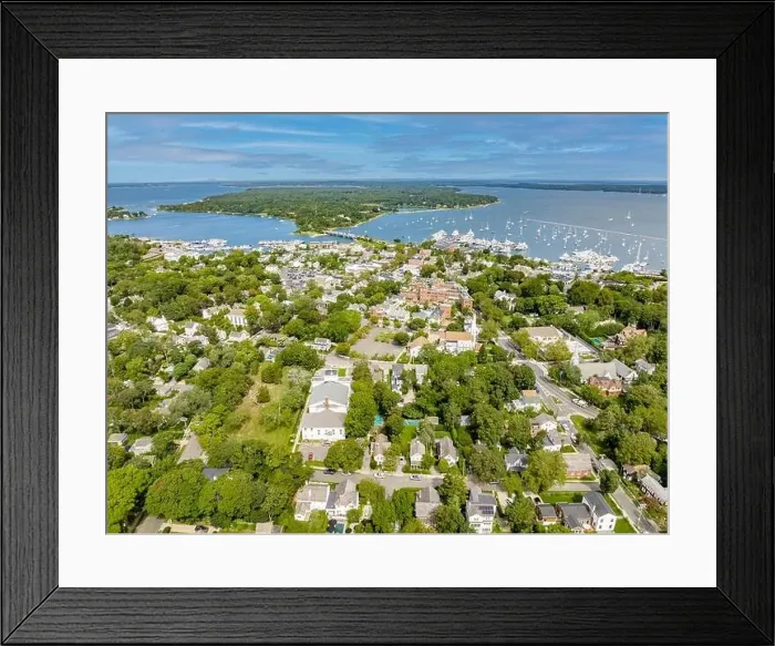 Framed Print : aerial view of sag Harbor, ny Framed Print : aerial view of sag Harbor, ny