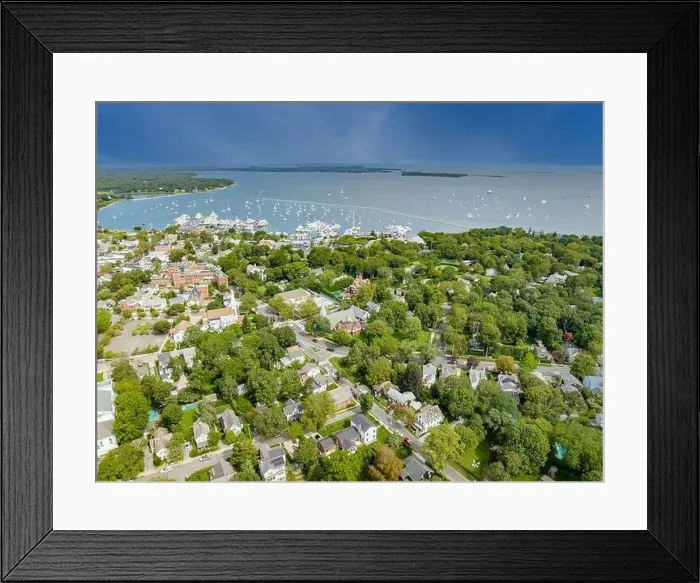 Framed Print : aerial view of sag Harbor, ny Framed Print : aerial view of sag Harbor, ny