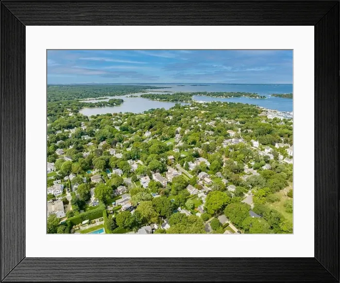 Framed Print : aerial view of sag Harbor, ny Framed Print : aerial view of sag Harbor, ny