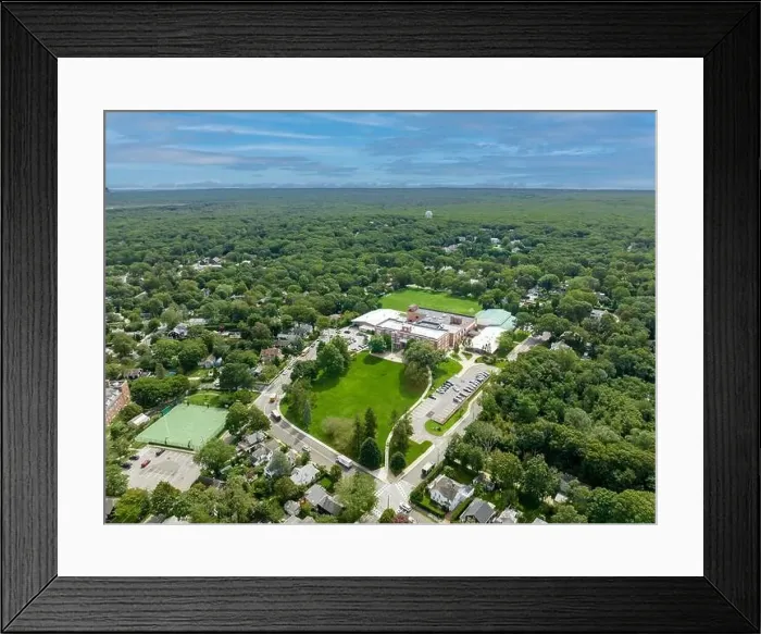 Framed Print : aerial view of Pierson high school and surrouding area Framed Print : aerial view of Pierson high school and surrouding area