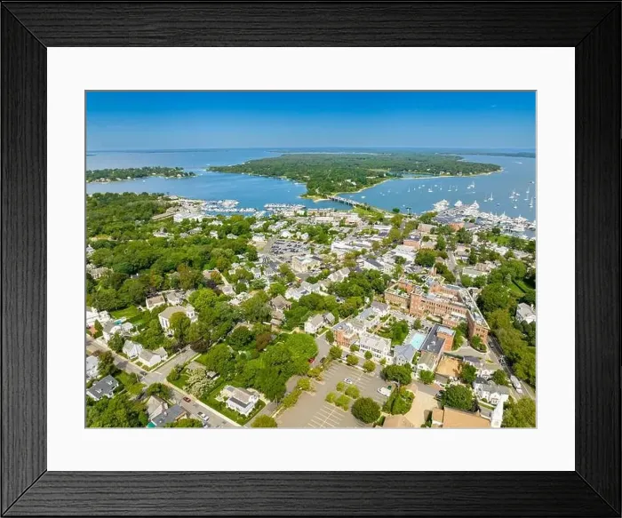 Framed Print : aerial view of sag Harbor, ny Framed Print : aerial view of sag Harbor, ny