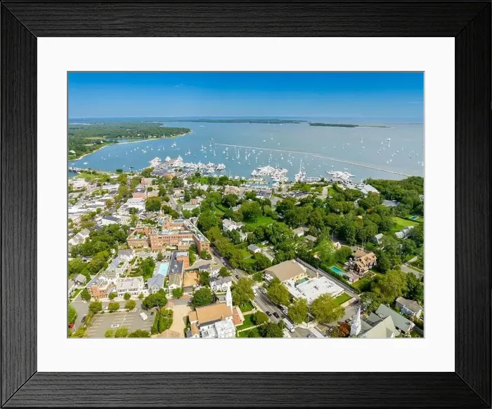Framed Print : aerial view of sag Harbor, ny Framed Print : aerial view of sag Harbor, ny