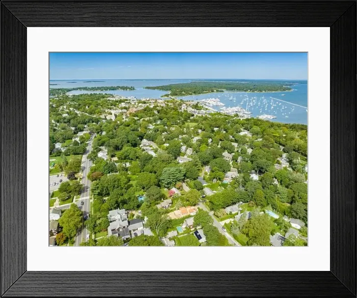 Framed Print : aerial view of sag Harbor, ny Framed Print : aerial view of sag Harbor, ny