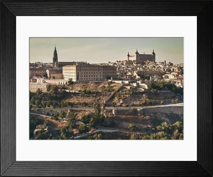 Framed Print : Aerial panoramic drone point of view historical city of Toledo Framed Print : Aerial panoramic drone point of view historical city of Toledo